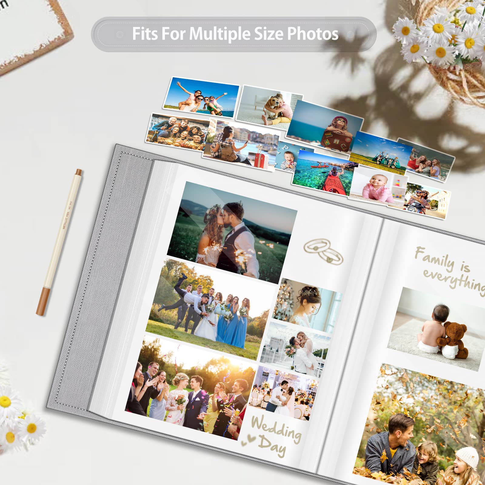 Foto 2 | Álbum De Fotos Autoadhesivo Fintie Para 3 X 5 X 6, 5 X 7, 6 X 8 X 10 - Venta Internacional.