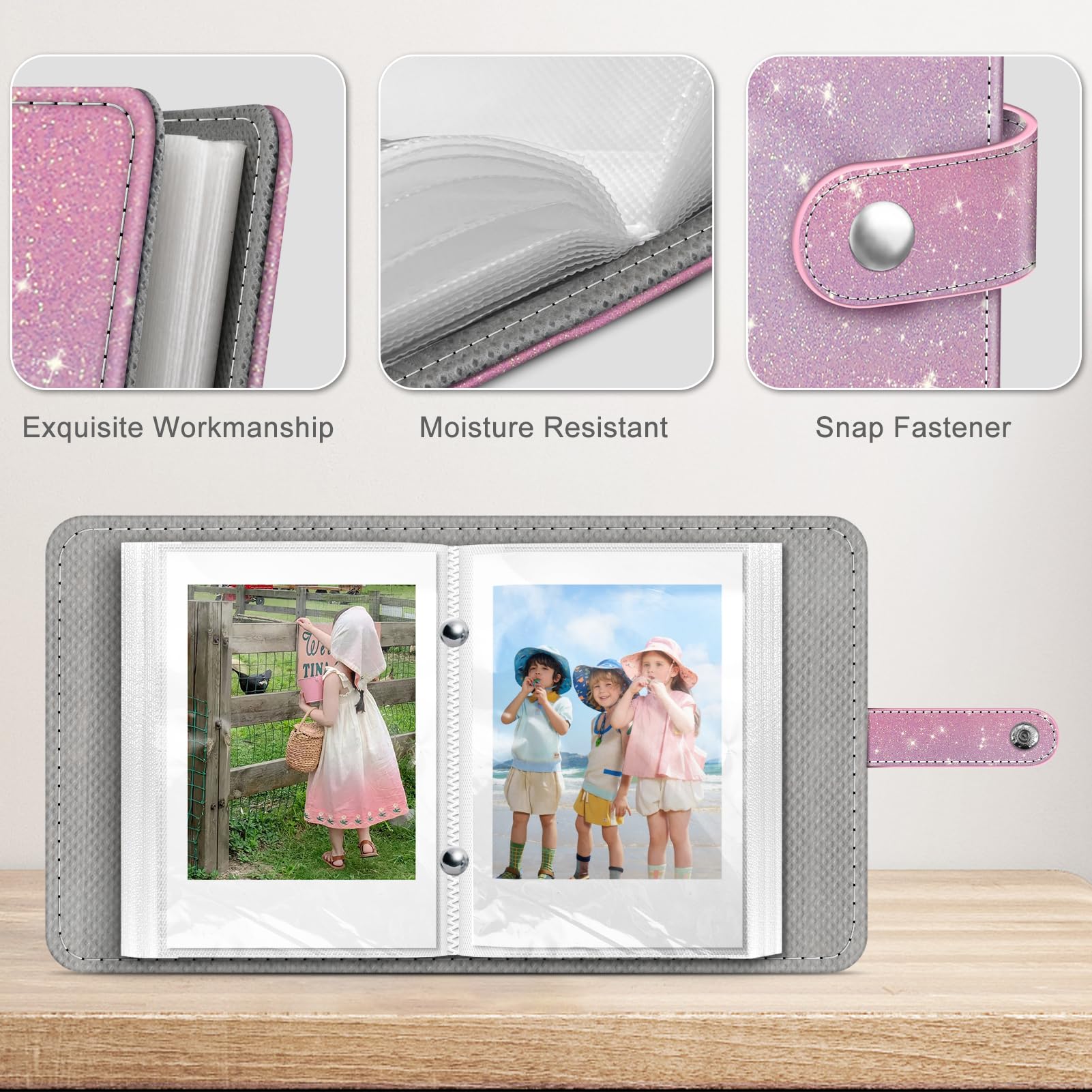 Foto 4 pulgar | Álbum De Fotos Fintie Mini Para Películas De 2 X 3 Pulgadas, 52 Bolsillos - Venta Internacional.