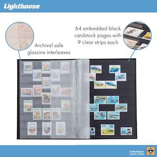 Foto 3 | Stockbook Lighthouse Basic - Tapa Dura Para Sellos (64 Páginas) - Venta Internacional.
