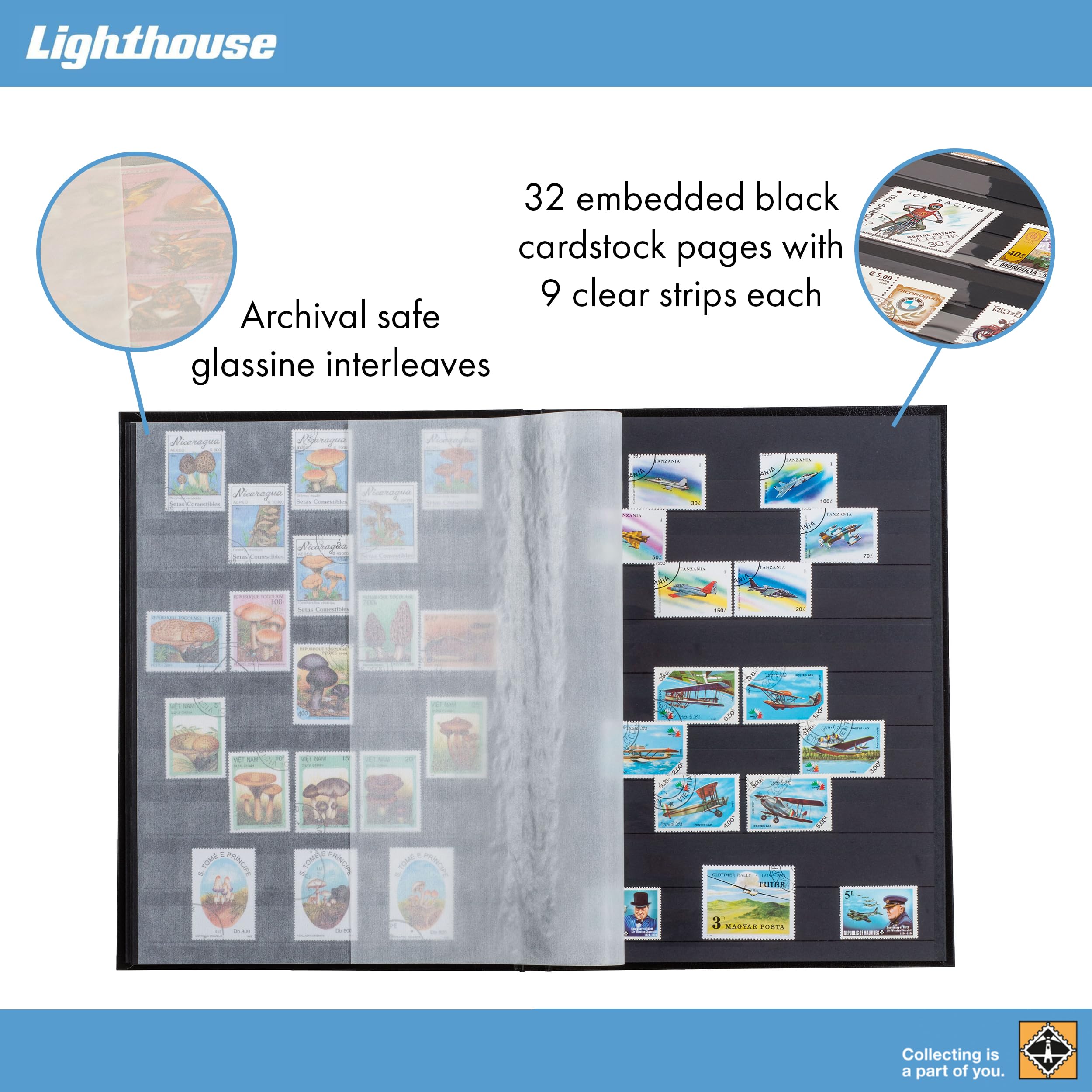 Foto 4 pulgar | Stockbook Lighthouse Basic - Tapa Dura Para Sellos (32 Páginas) - Venta Internacional.