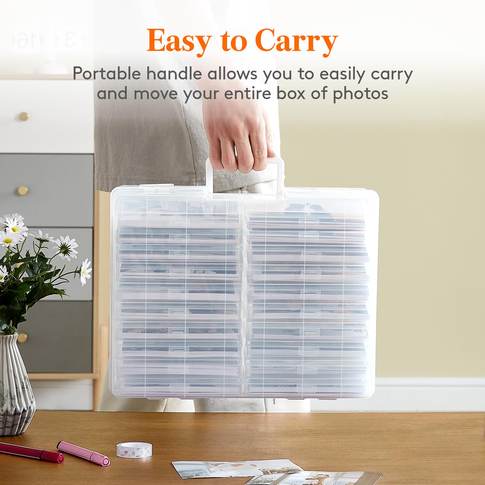 Foto 6 | Caja De Almacenamiento De Fotos Lifewit 4x6 Para 2000 Fotos Con 20 Fundas - Venta Internacional.