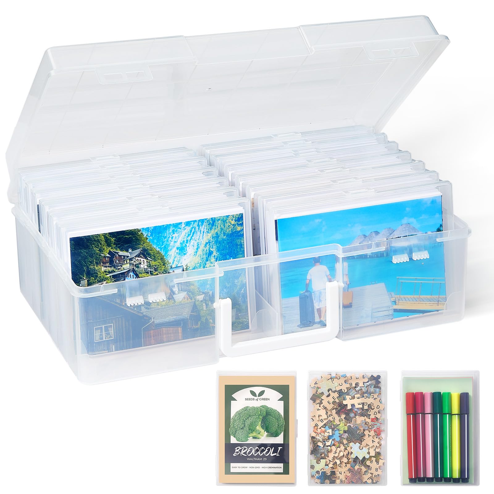 Caja De Almacenamiento De Fotos Lifewit De 4 X 6 Pulgadas  14 Unidades Con Etiqueta Adhesiva - Venta Internacional.