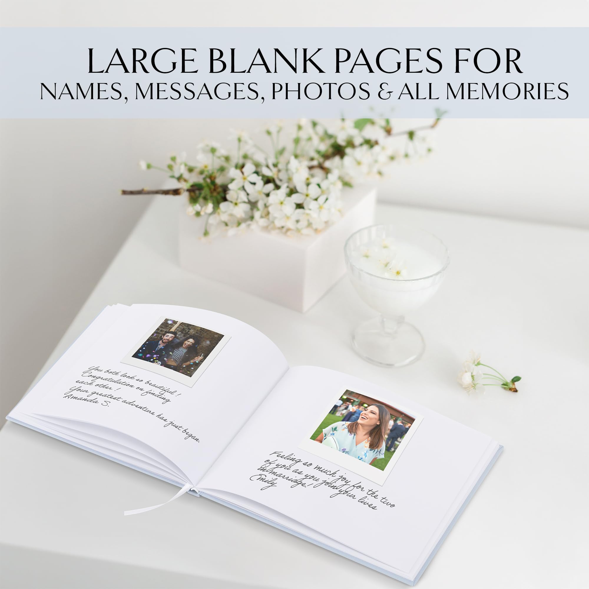 Foto 2 | Libro De Visitas Para Bodas Zicoto Simply Elegant Con Fotos Polaroid - Venta Internacional.