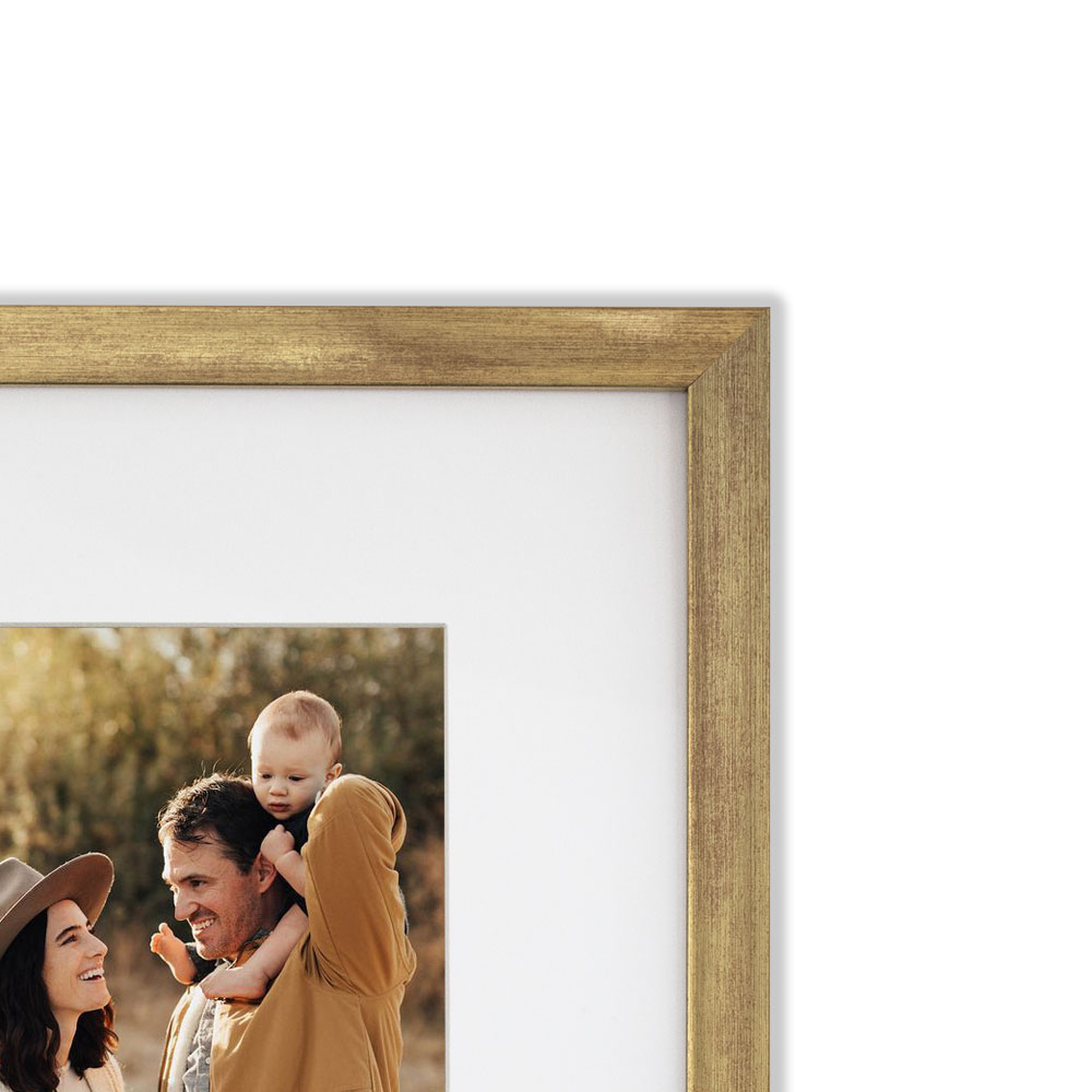 Foto 4 pulgar | Set De 4 Marcos Para Fotografías Paspartú Frames Marco Dorado Con Cristal