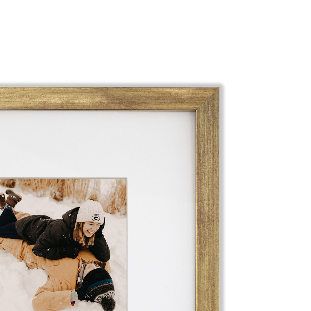 Foto 4 pulgar | Set de 5 Marcos para Fotografías Paspartú Frames Marco Dorado con Cristal