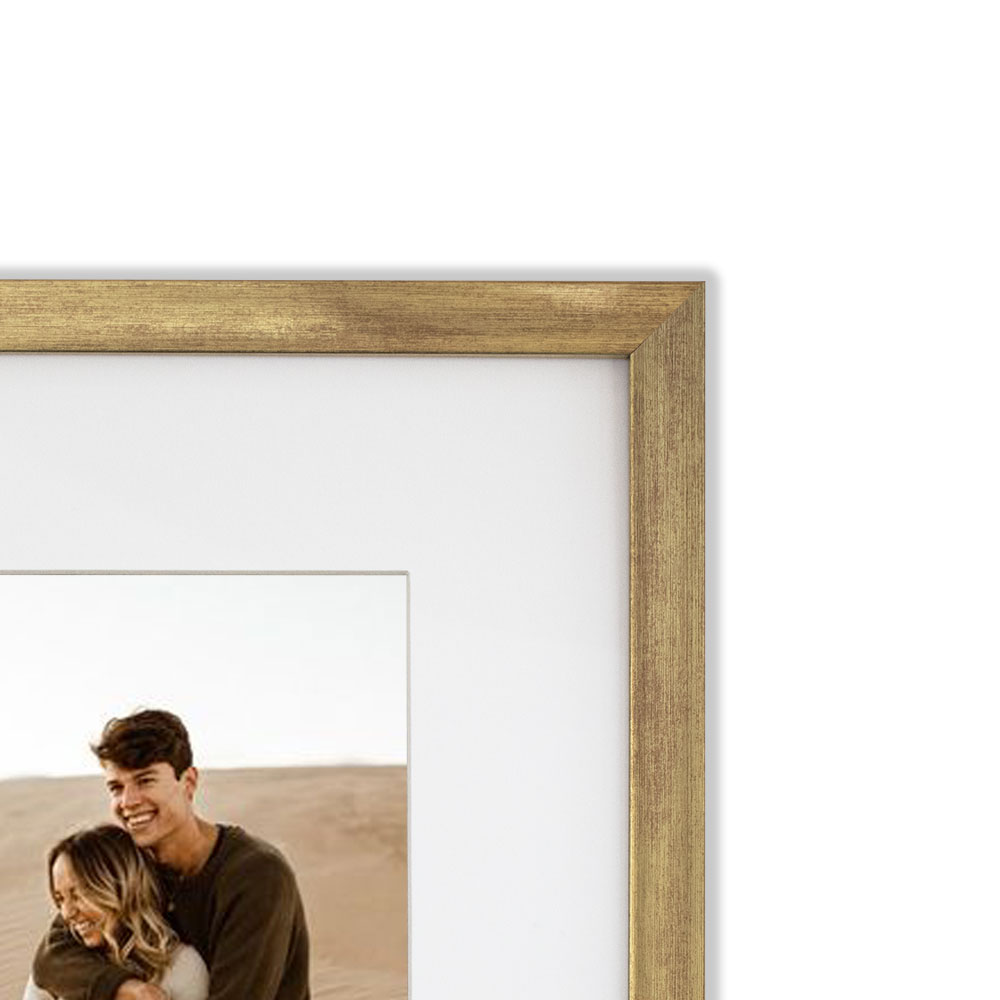 Foto 4 pulgar | Set de 9 Marcos para Fotografías Paspartú Frames Marco Dorado con Cristal