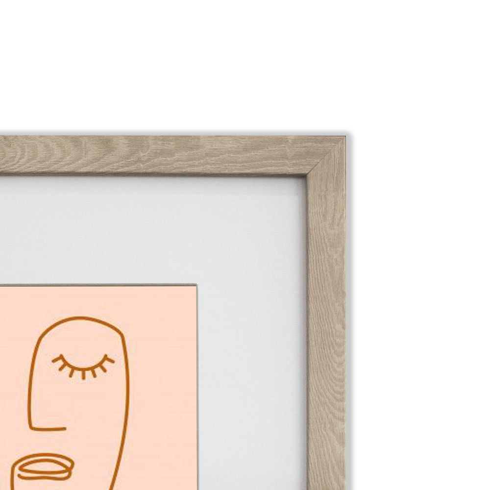 Foto 4 pulgar | Set de 3 Marcos para Fotografías Paspartú Frames Marco Color Maple Con Cristal