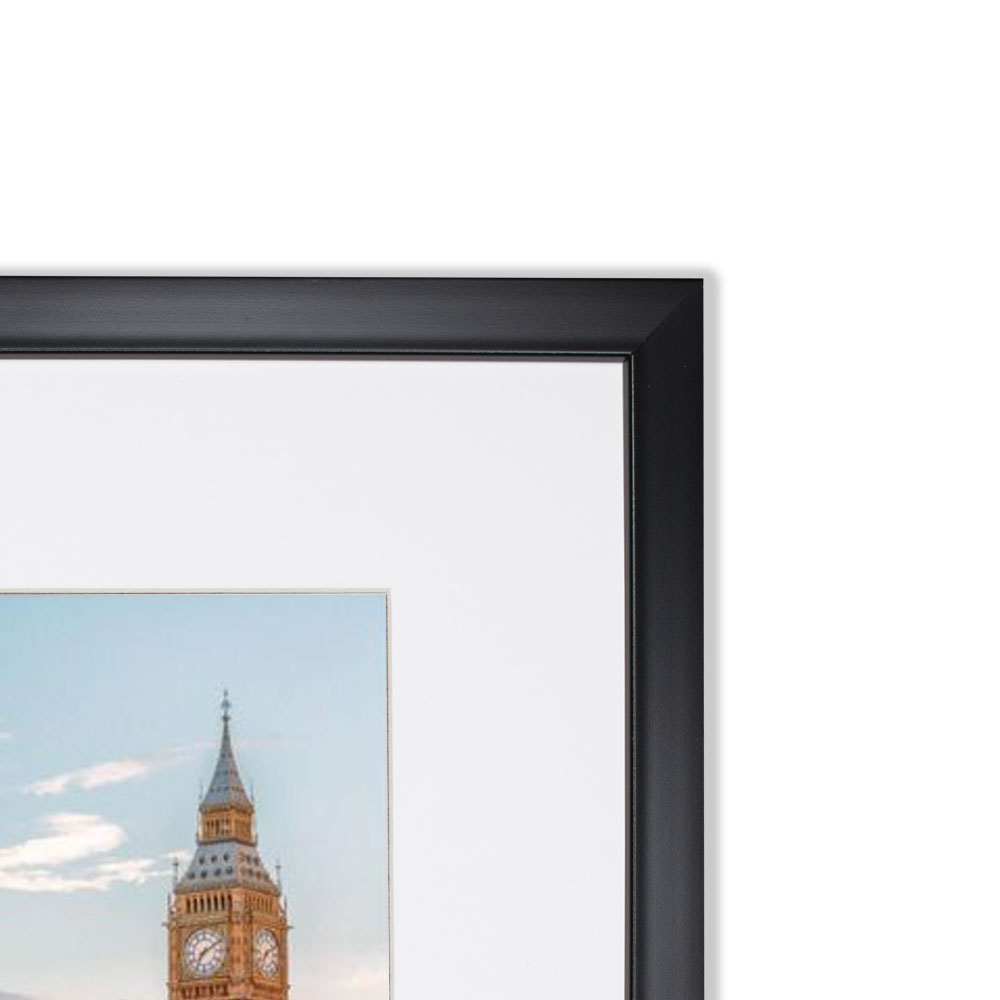 Foto 3 | Set de 4 Marcos para Fotografías Paspartú Frames Marco Negro con Cristal