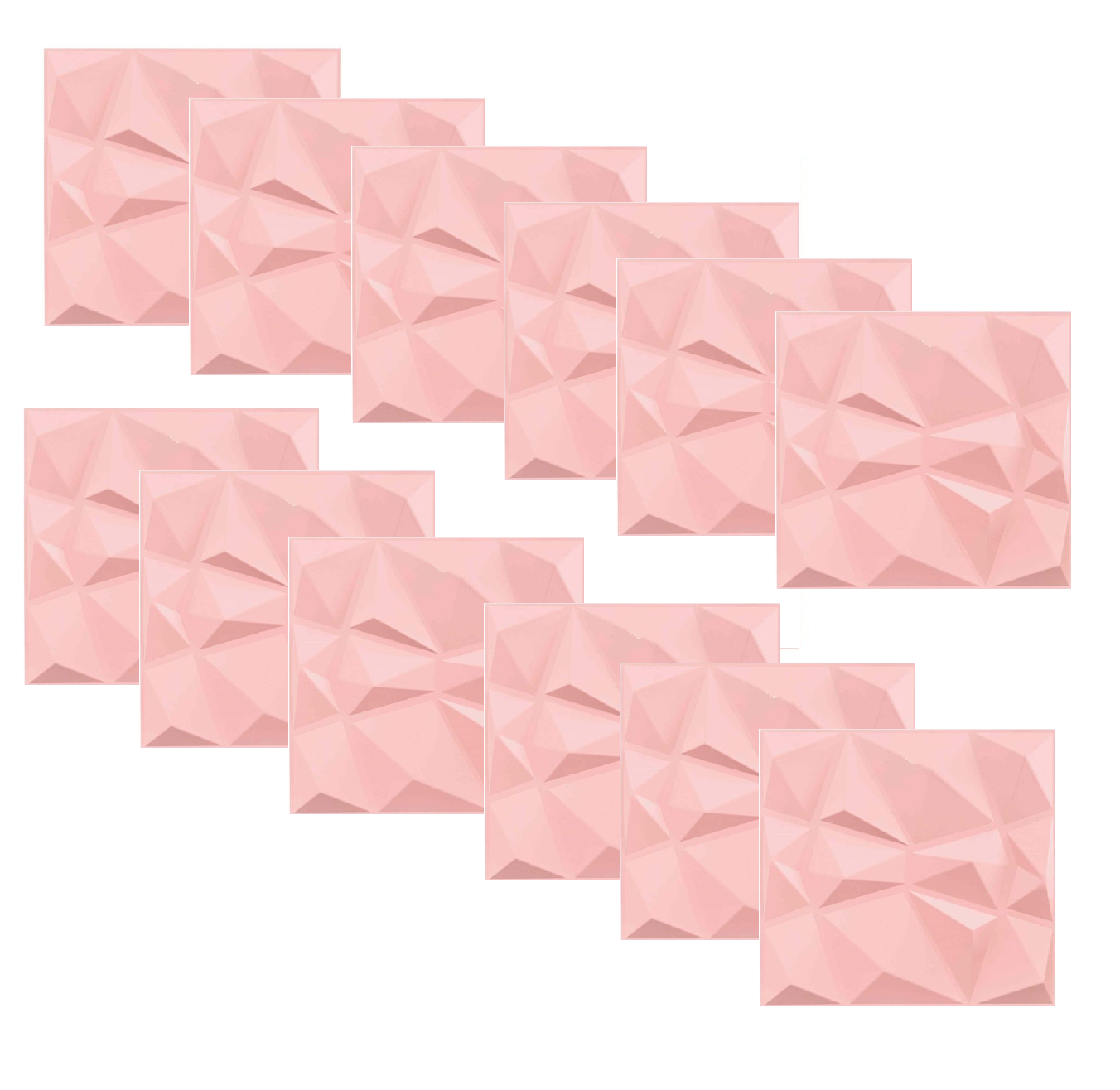 Foto 2 pulgar | Panel Decorativo 3d 12pzs Eo Safe Imports Esi-15572 Rosa