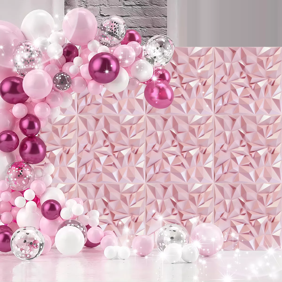 Foto 4 pulgar | Panel Decorativo 3d 12pzs Eo Safe Imports Esi-15572 Rosa