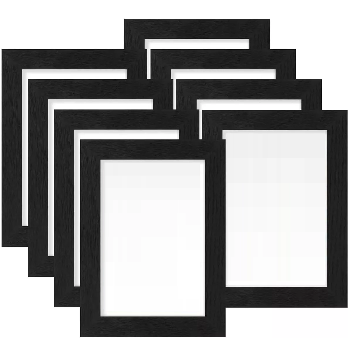 Marcos de Fotos Decorativos de 8 Piezas Eo Safe Imports Negro
