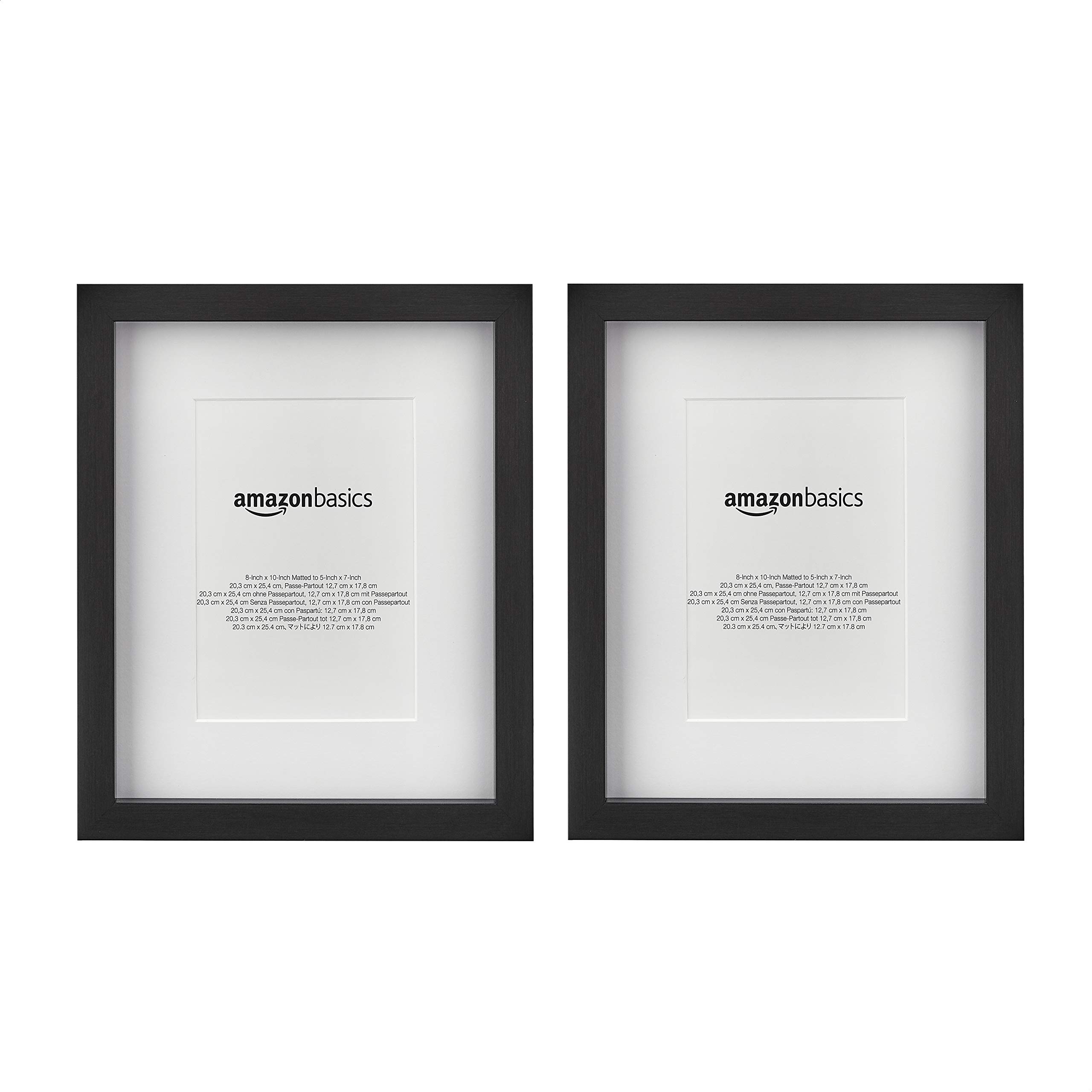 Foto 1 | Marco De Fotos Amazon Basics Rectangular, Paquete De 2 Unidades, Negro - Venta Internacional.