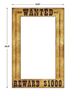 Foto 2 | Marco De Fotos Divertido Beistle Western Wanted Authentic Wild West - Venta Internacional.