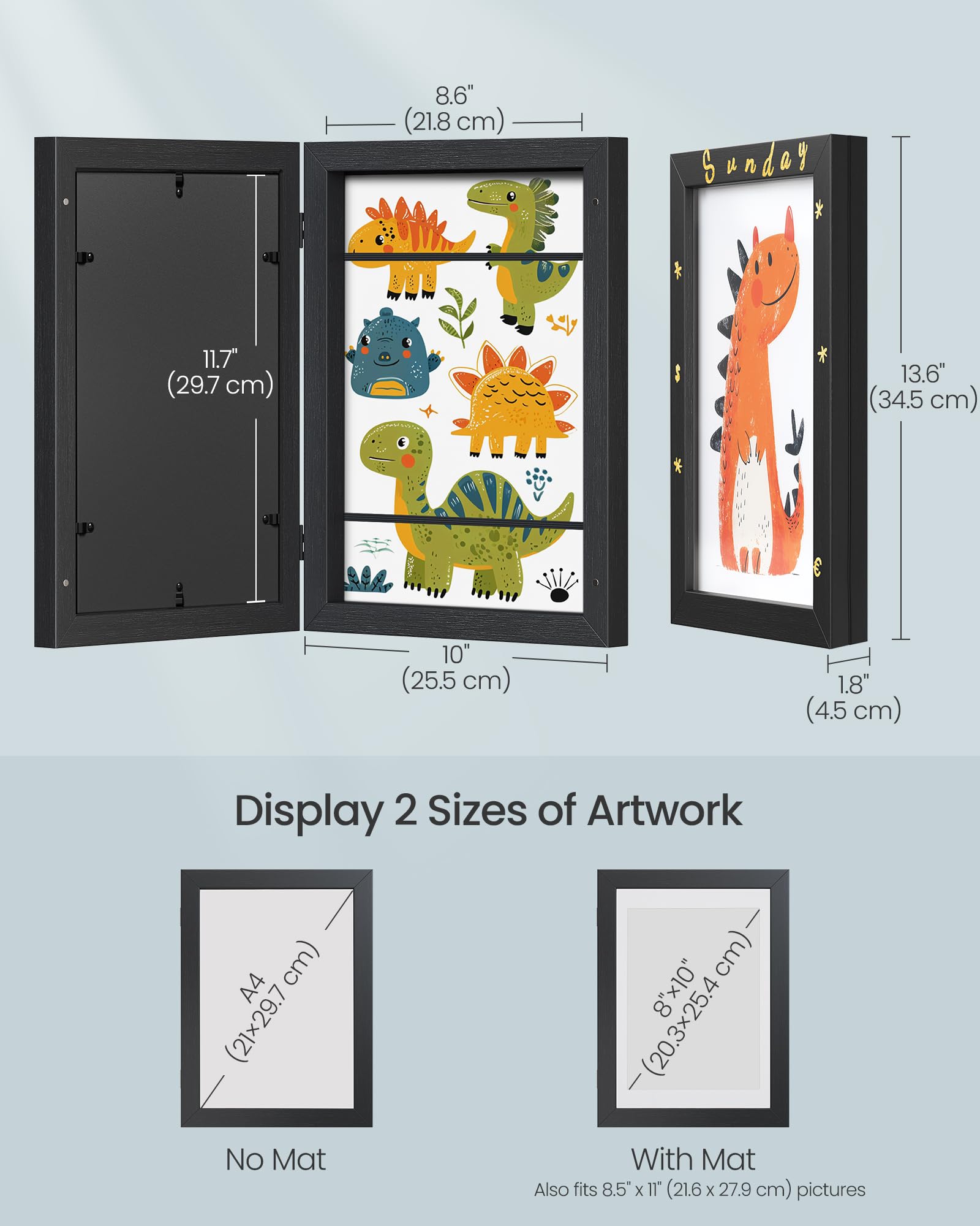 Foto 5 | Marco De Arte Infantil Songmics A4 De 8,5 X 11 Cm Con Capacidad Para 150 Dibujos - Venta Internacional.