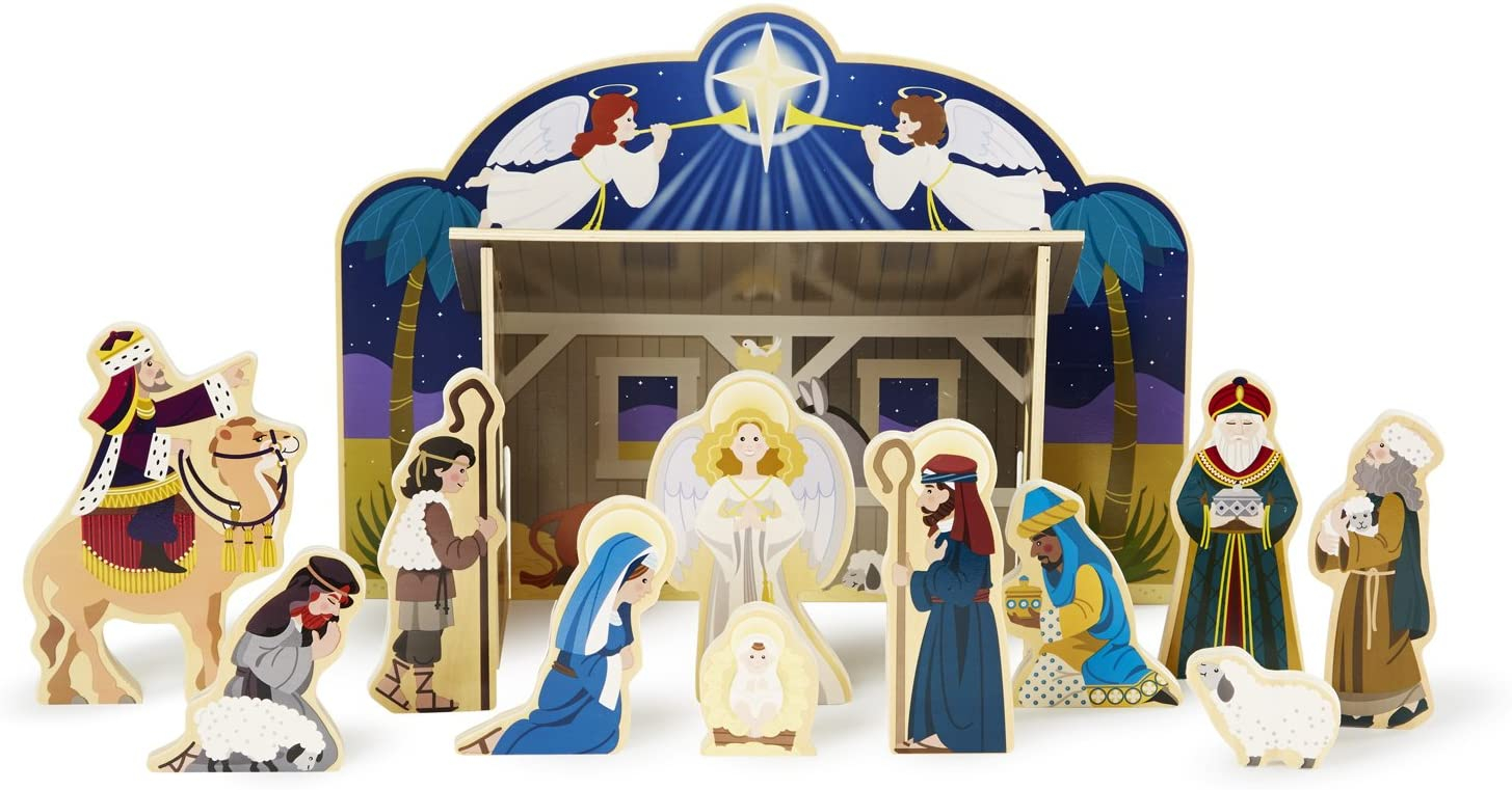 Foto 1 | Figuras de Belén de Madera Melissa & Doug 11 Piezas - Venta Internacional