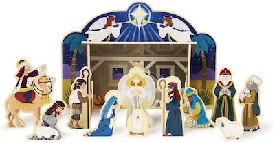 Foto 1 | Figuras de Belén de Madera Melissa & Doug 11 Piezas - Venta Internacional