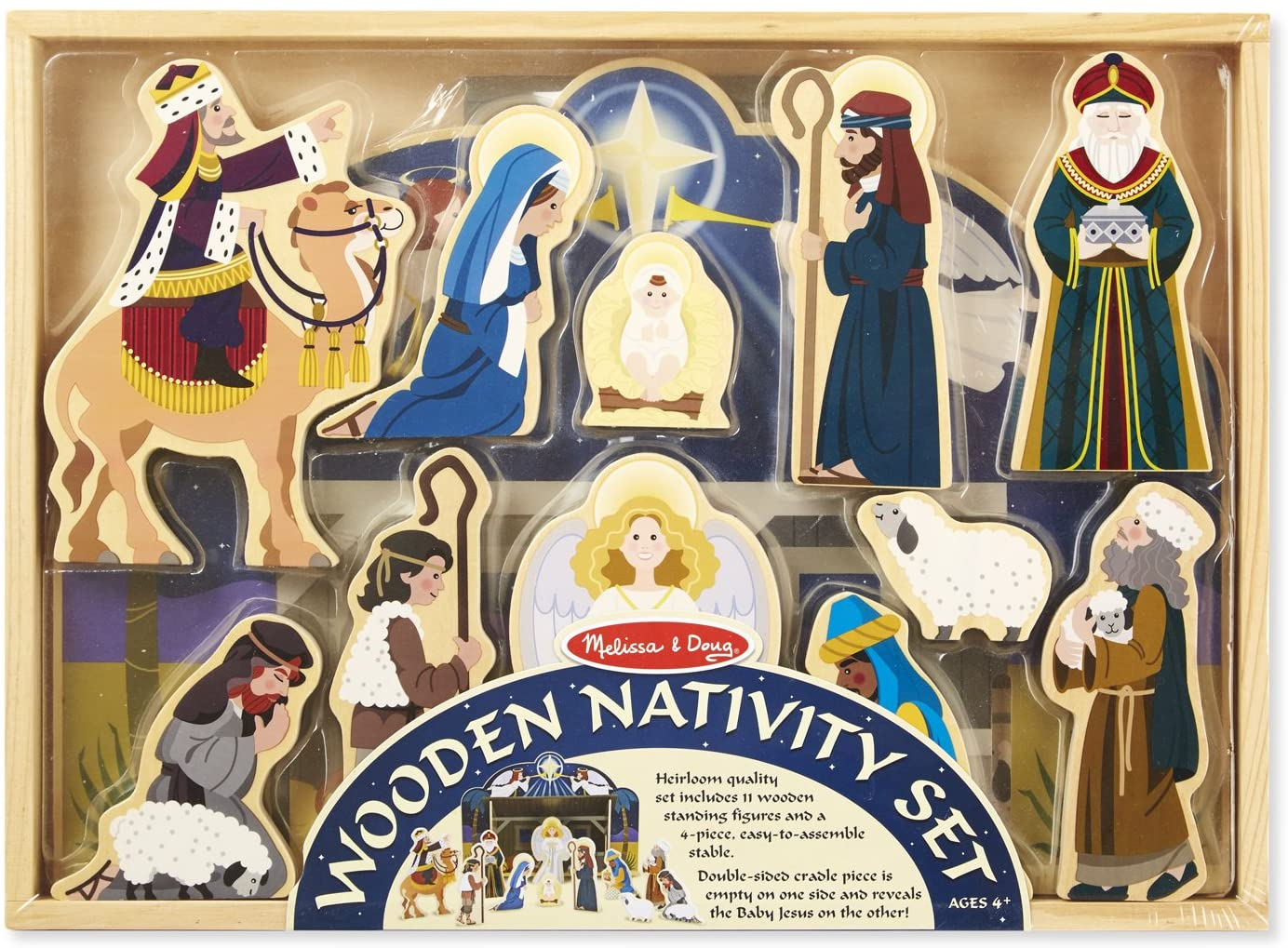 Foto 2 | Figuras de Belén de Madera Melissa & Doug 11 Piezas - Venta Internacional