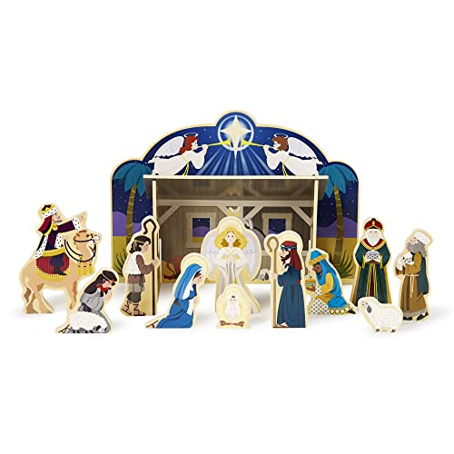 Foto 7 | Figuras de Belén de Madera Melissa & Doug 11 Piezas - Venta Internacional