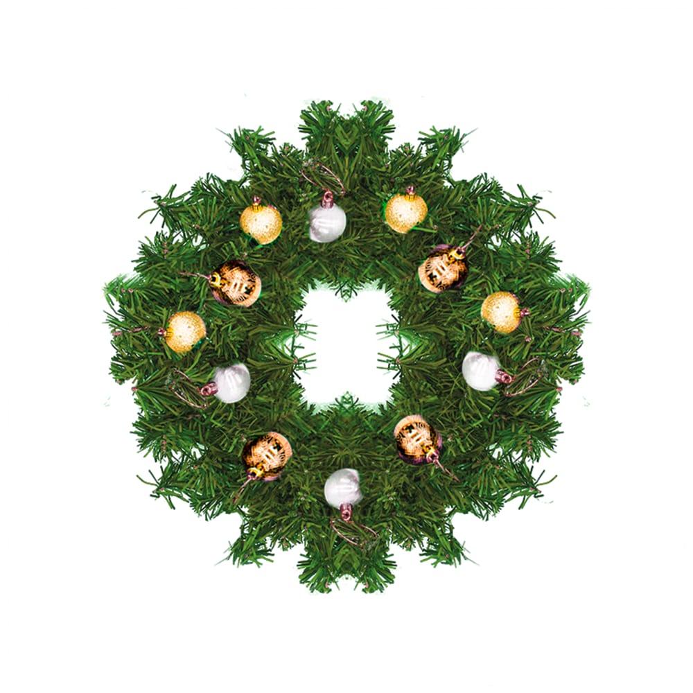 Corona De Navidad Montable Ramas Flexibles Verde Oliva Plástico Resistente 50 Cm $239