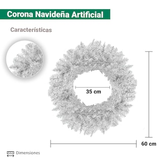 Foto 2 | Corona Navideña Artificial Importadora La Merced 60 cm Diámetro