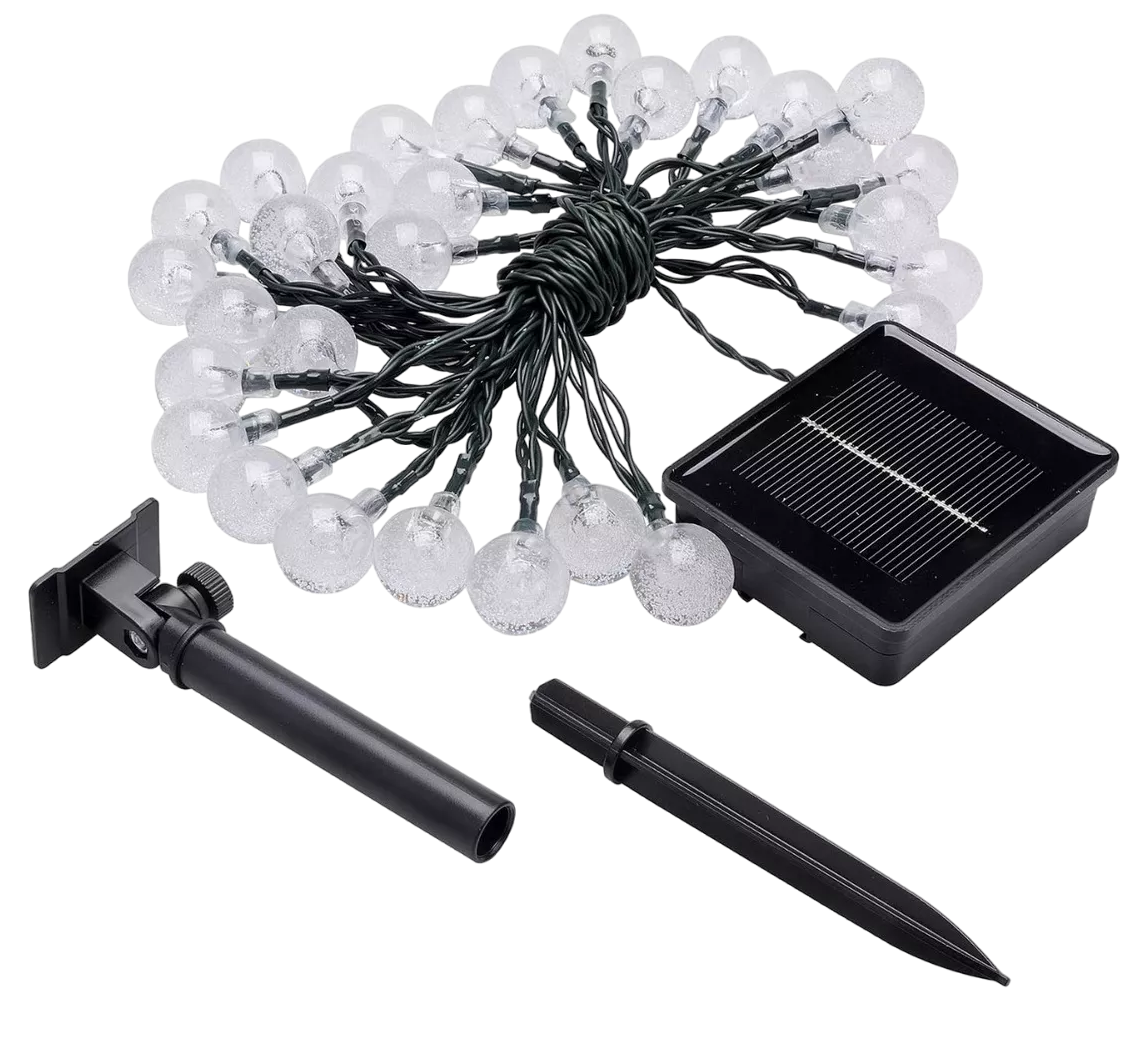 Foto 2 pulgar | Guirnalda De Luces Solar Exterior Jardin 8 Modos 16m 80 Led