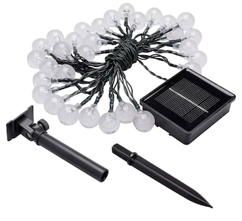 Foto 1 | Guirnalda De Luces Solar Exterior Jardin 8 Modos 16m 80 Led