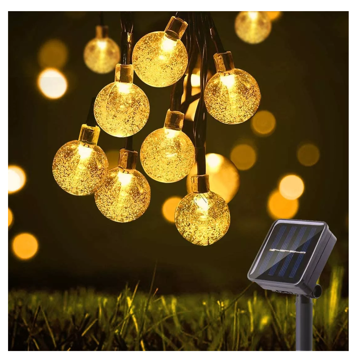 Foto 3 pulgar | Guirnalda De Luces Solar Exterior Jardin 8 Modos 16m 80 Led