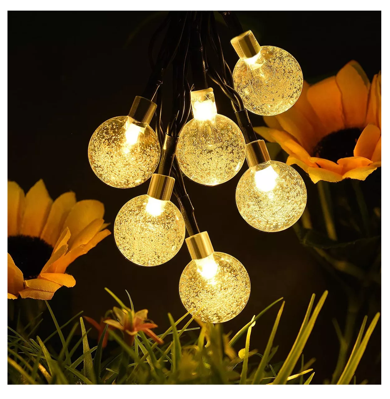 Foto 6 pulgar | Guirnalda De Luces Solar Exterior Jardin 8 Modos 16m 80 Led