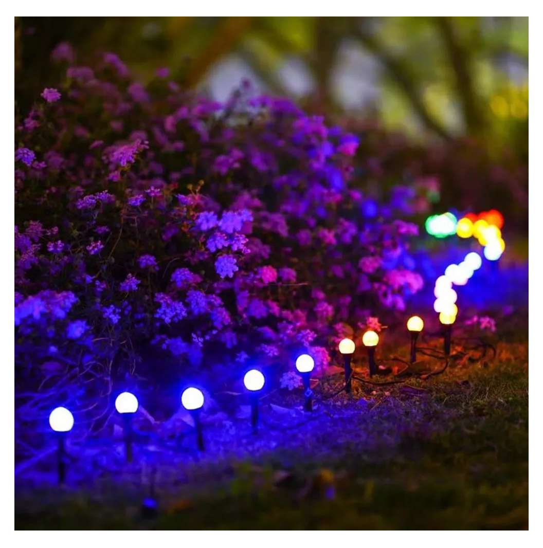 Foto 4 pulgar | Guirnalda De Luces Solar 9.5m 30 Foco Exterior Jardin 8 Modos Multicolor