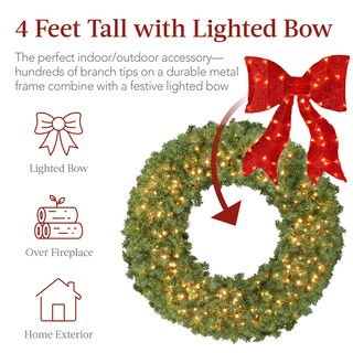 Foto 3 | Corona De Navidad Best Choice Products De 122 Cm Con 250 Luces Led - Venta Internacional.