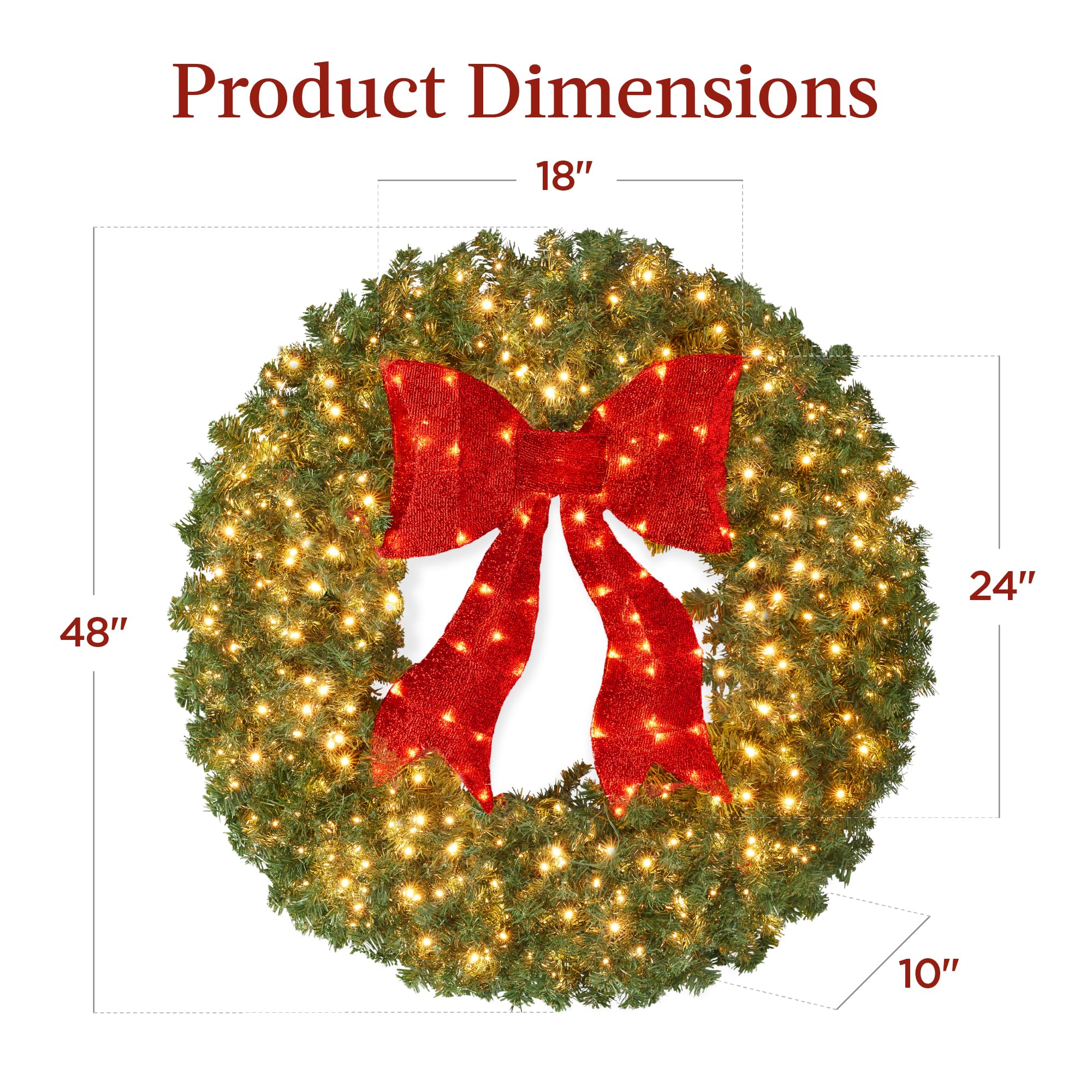 Foto 8 pulgar | Corona De Navidad Best Choice Products De 122 Cm Con 250 Luces Led - Venta Internacional.