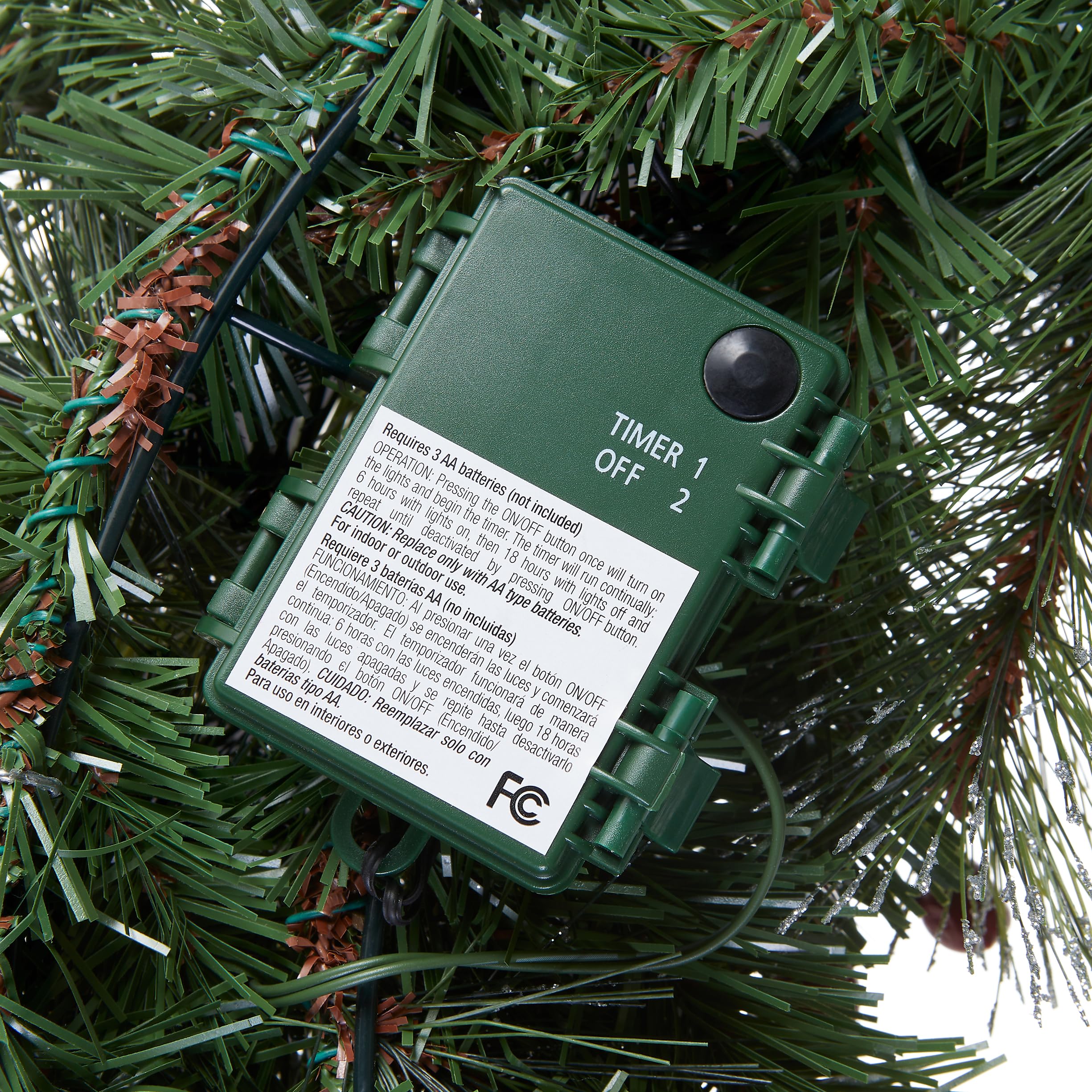 Foto 7 pulgar | Corona De Navidad National Tree Company Crestwood Spruce 24 Cm - Venta Internacional.