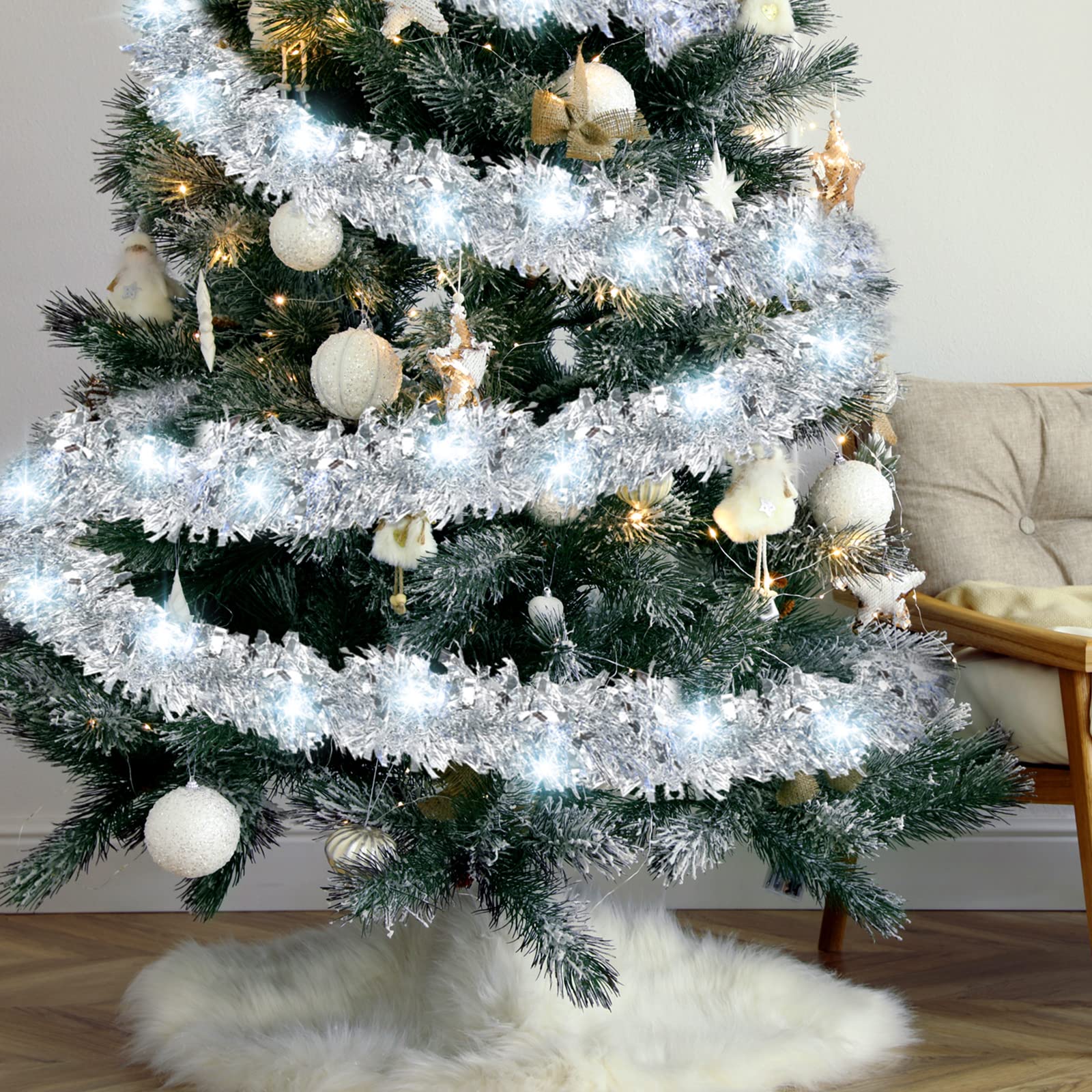 Foto 5 | Guirnalda De Árbol De Navidad Kingdder Prelit Con Luces - Venta Internacional.