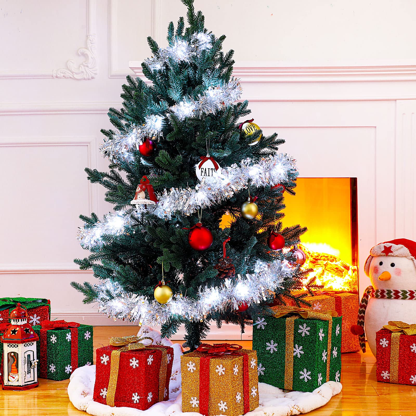 Foto 7 | Guirnalda De Árbol De Navidad Kingdder Prelit Con Luces - Venta Internacional.