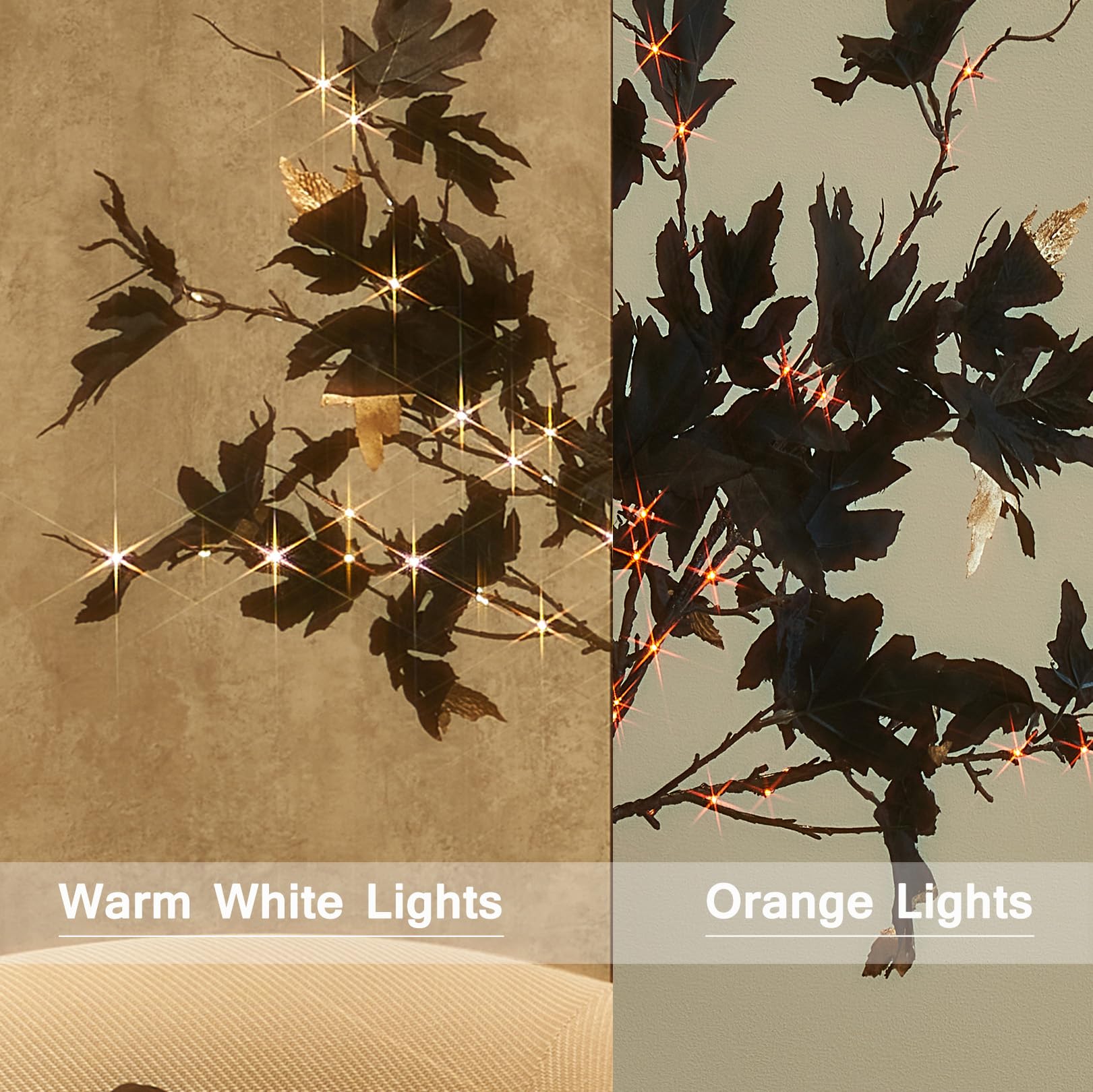 Foto 4 | Árbol De Halloween Hairui Con Ramas De Arce Negras Iluminadas, 32 Cm, 120 Led - Venta Internacional.