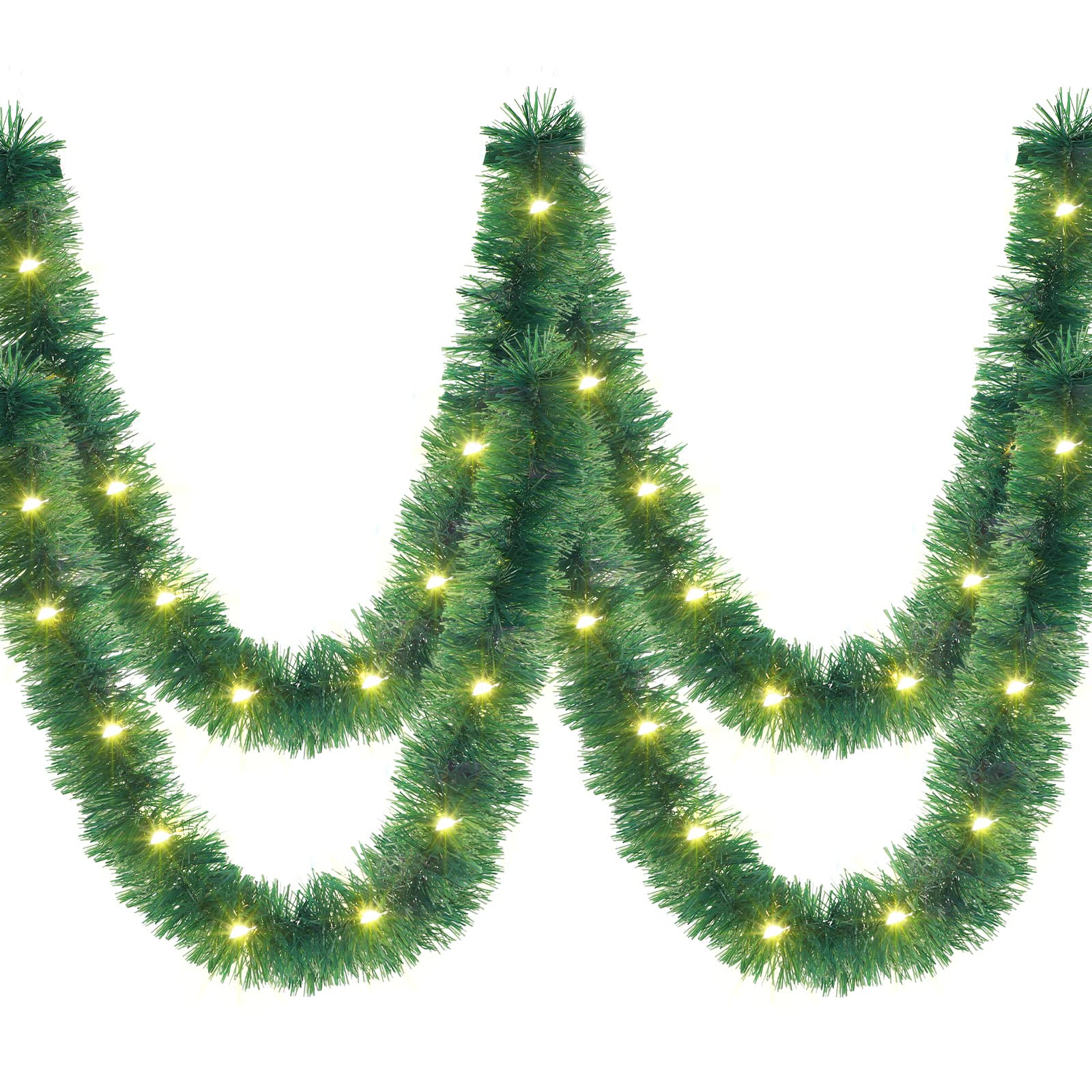 Guirnalda Con Diseño De Árbol De Navidad, Diseño Kingdder, Preiluminada, Con Luces, 5 M - Venta Internacional.