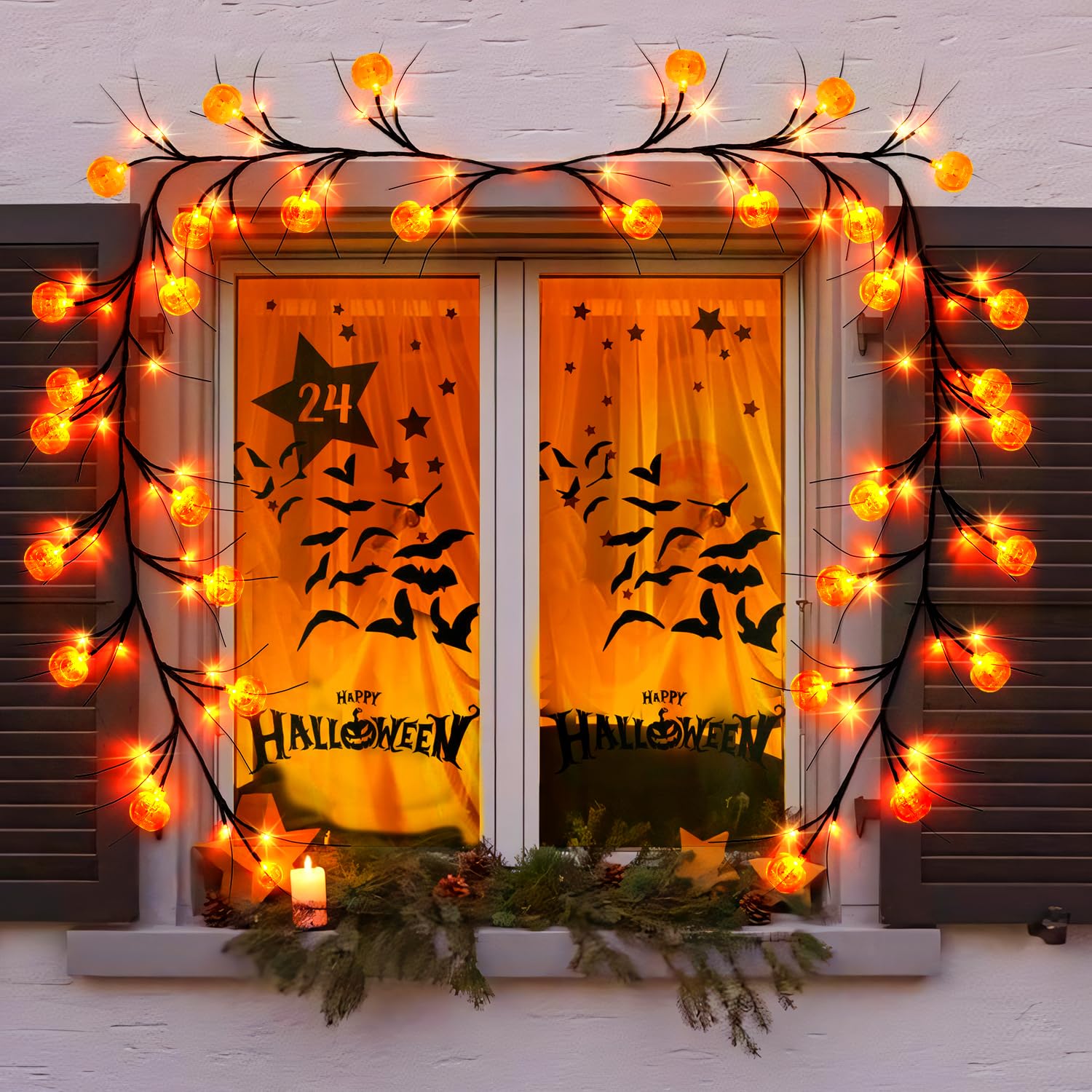 Foto 2 | Guirnalda De Halloween Jmexsuss Willow Luces De 6 Pies Con 8 Modos - Venta Internacional.