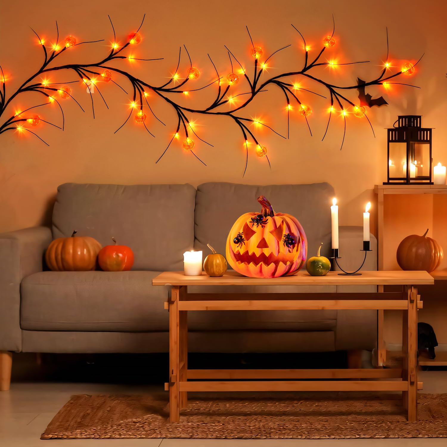 Foto 4 pulgar | Guirnalda De Halloween Jmexsuss Willow Luces De 6 Pies Con 8 Modos - Venta Internacional.