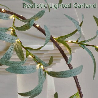 Foto 6 | Guirnalda De Luces Led Con 96 Luces Led, Color Olivo, Diseño Fudios, 6 Pies, Con Temporizador - Venta Internacional.