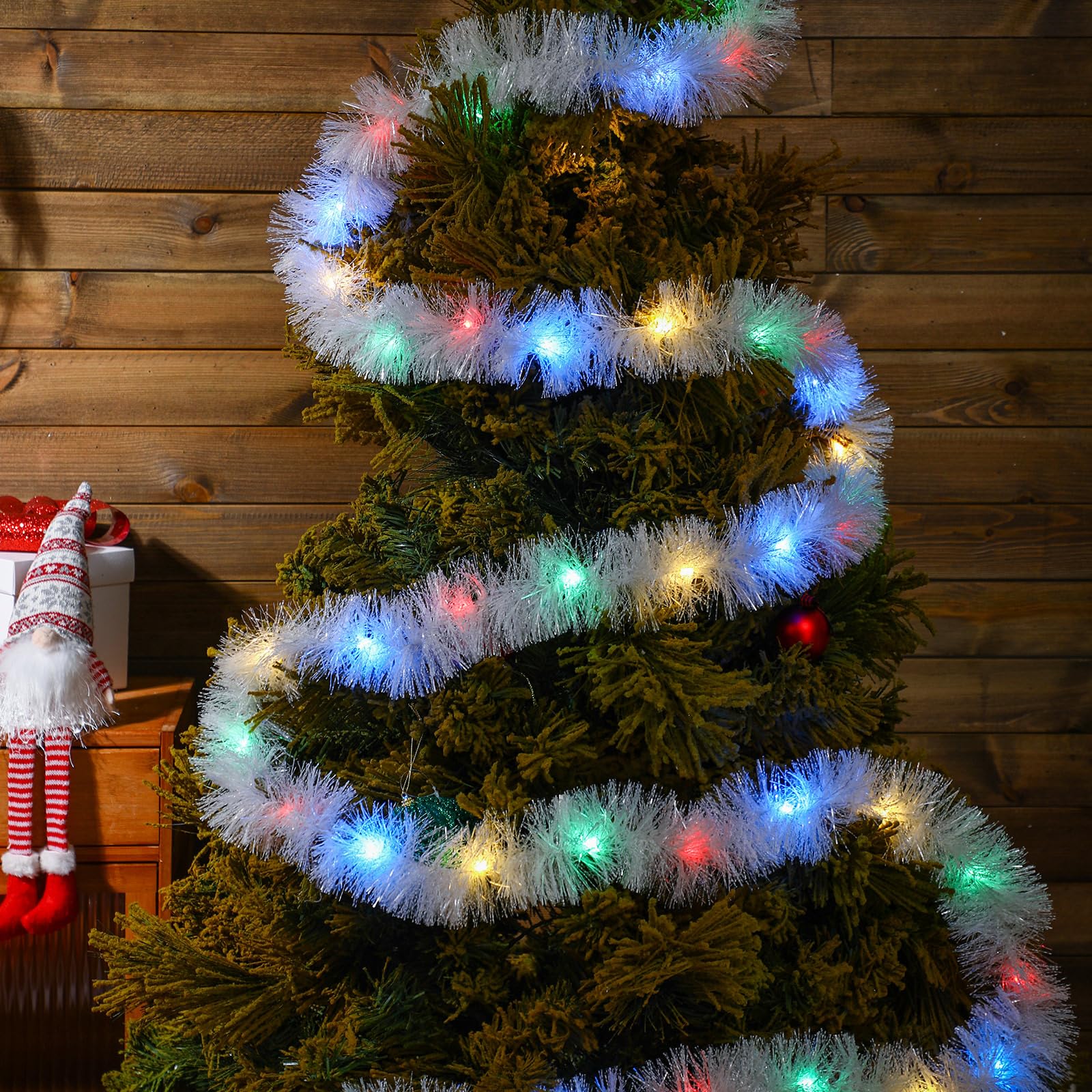 Foto 5 | Guirnalda De Árbol De Navidad Kingdder Prelit Con Luces - Venta Internacional.