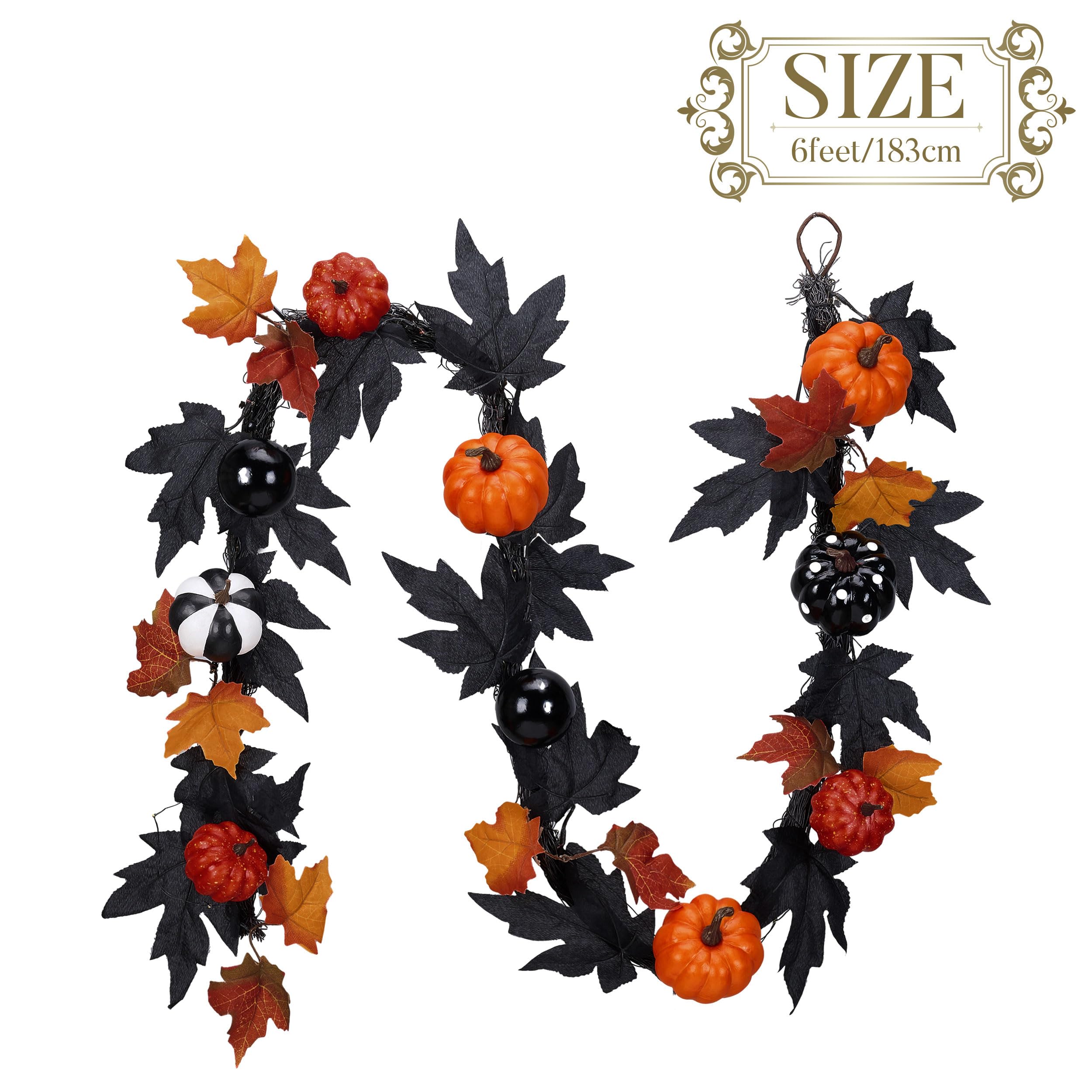 Foto 6 | Calabaza Garland Valery Madelyn Para Halloween Y Otoño De 6 Pies Con Luces - Venta Internacional.