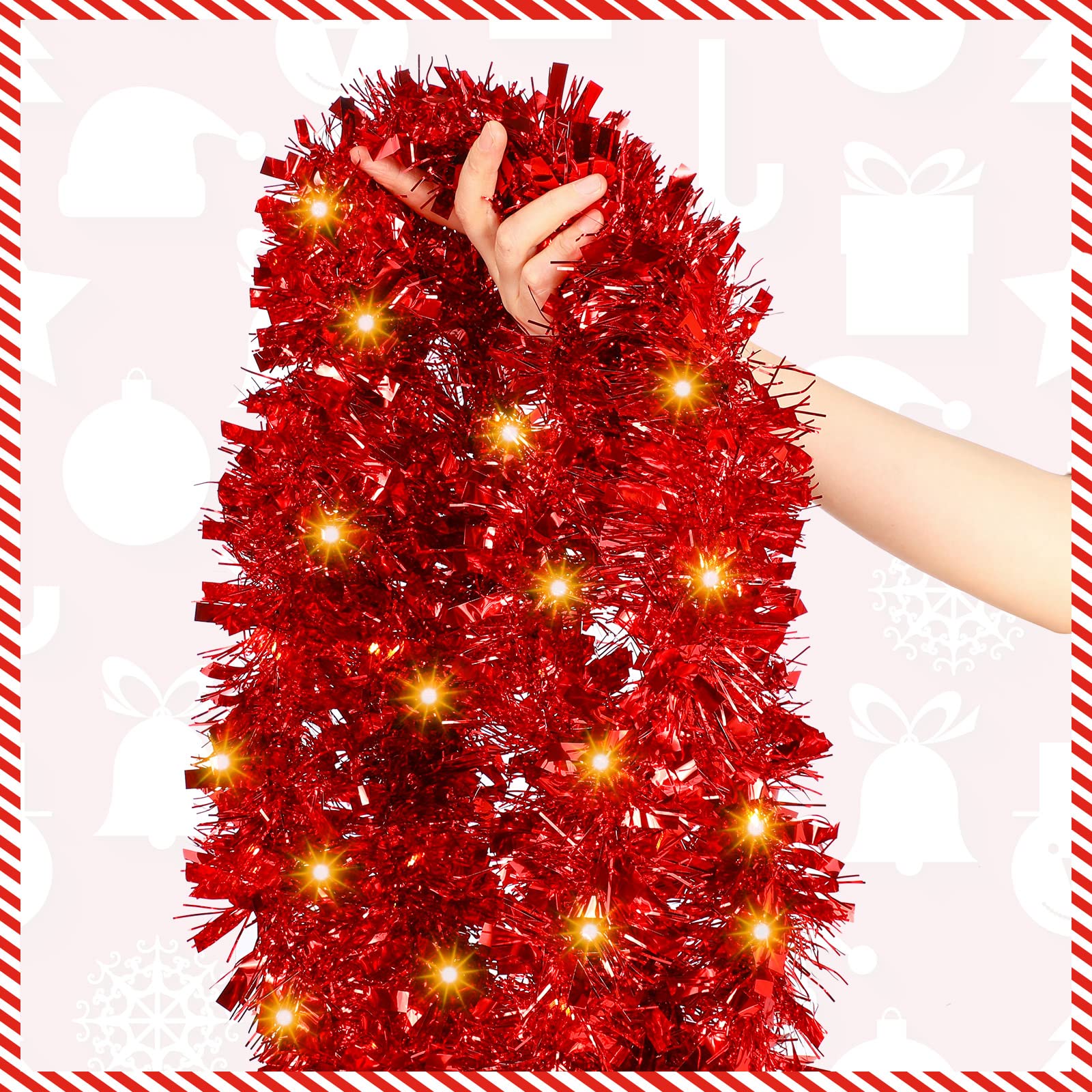 Foto 5 pulgar | Guirnalda Con Diseño De Árbol De Navidad, Diseño Kingdder, Preiluminada, Con Luces, 5 M - Venta Internacional.