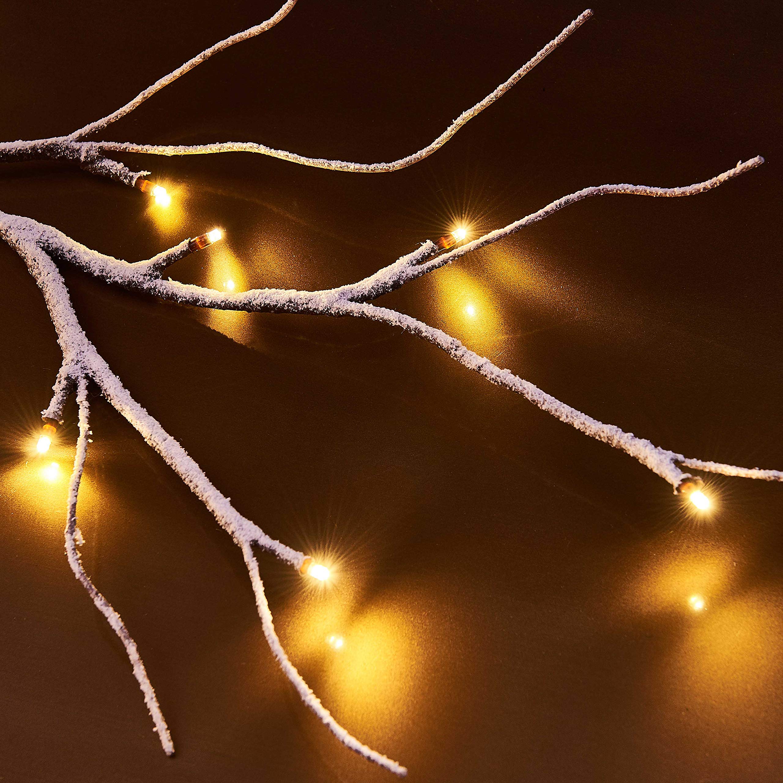 Foto 2 | Garland Lights Fudios Lit Snow Con Temporizador, 48 Led, Batería De 1,8 M - Venta Internacional.
