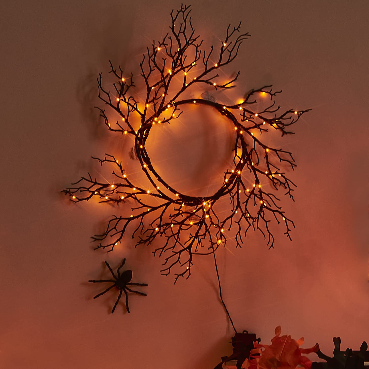 Foto 6 | Guirnalda De Halloween Fudios Iluminada Con 120 Led Naranjas/morados De 6 Pies - Venta Internacional.