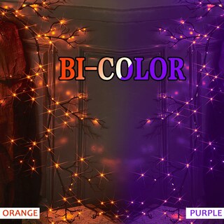 Foto 7 | Guirnalda De Halloween Fudios Iluminada Con 120 Led Naranjas/morados De 6 Pies - Venta Internacional.