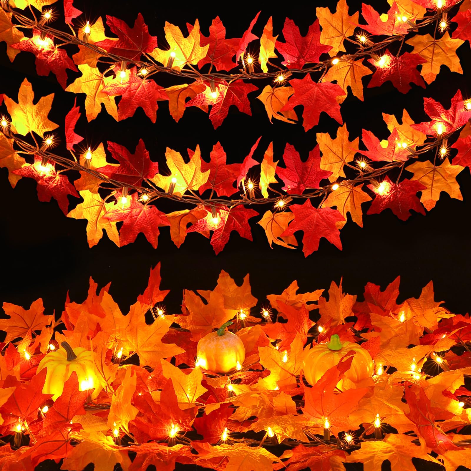 Foto 2 pulgar | Guirnalda De Otoño Ocato Para Decoración De Otoño Con Luces De 3,3 M Para Acción De Gracias - Venta Internacional.