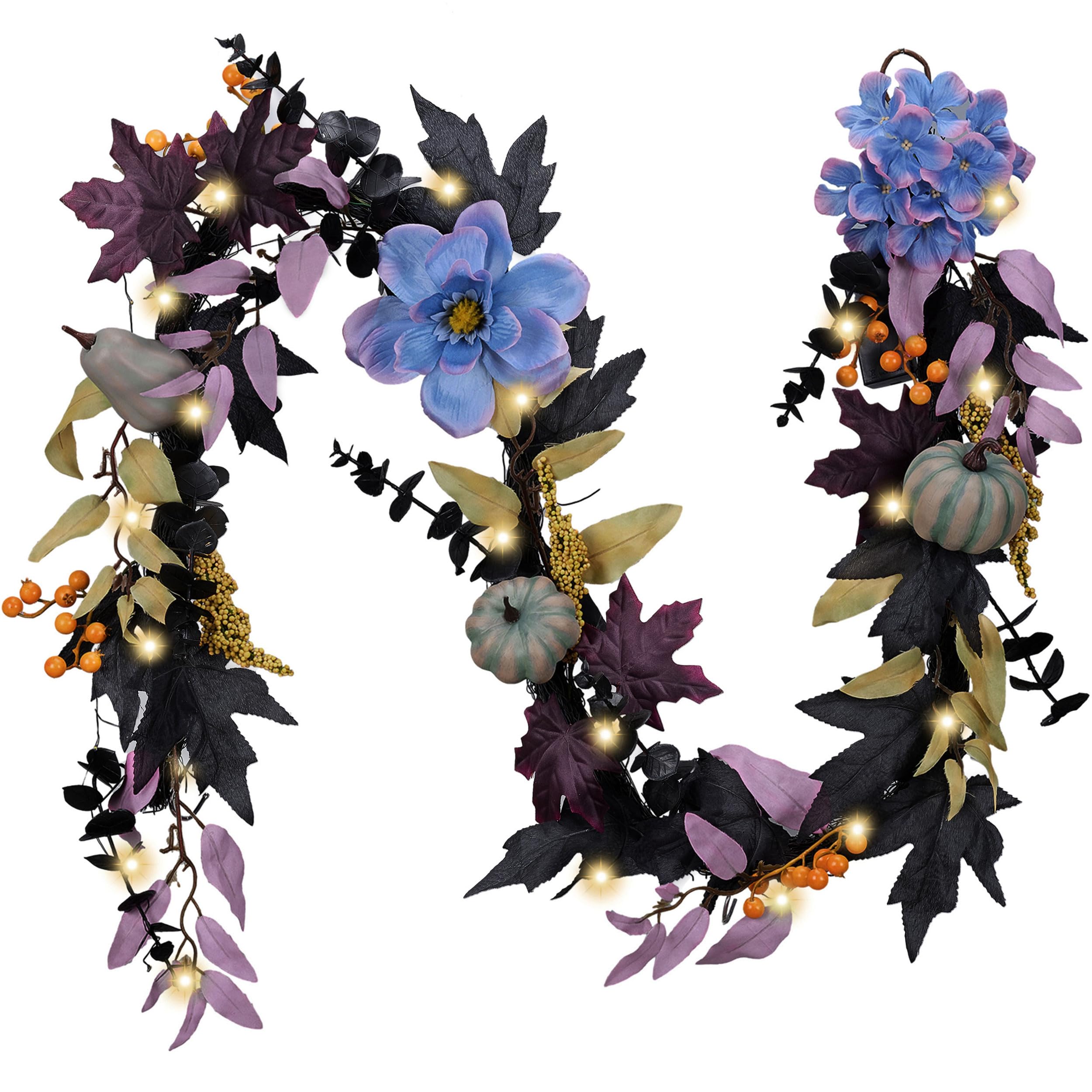 Foto 1 | Calabaza Garland Valery Madelyn, Flor De Seda Para Halloween, 6 Pies - Venta Internacional.