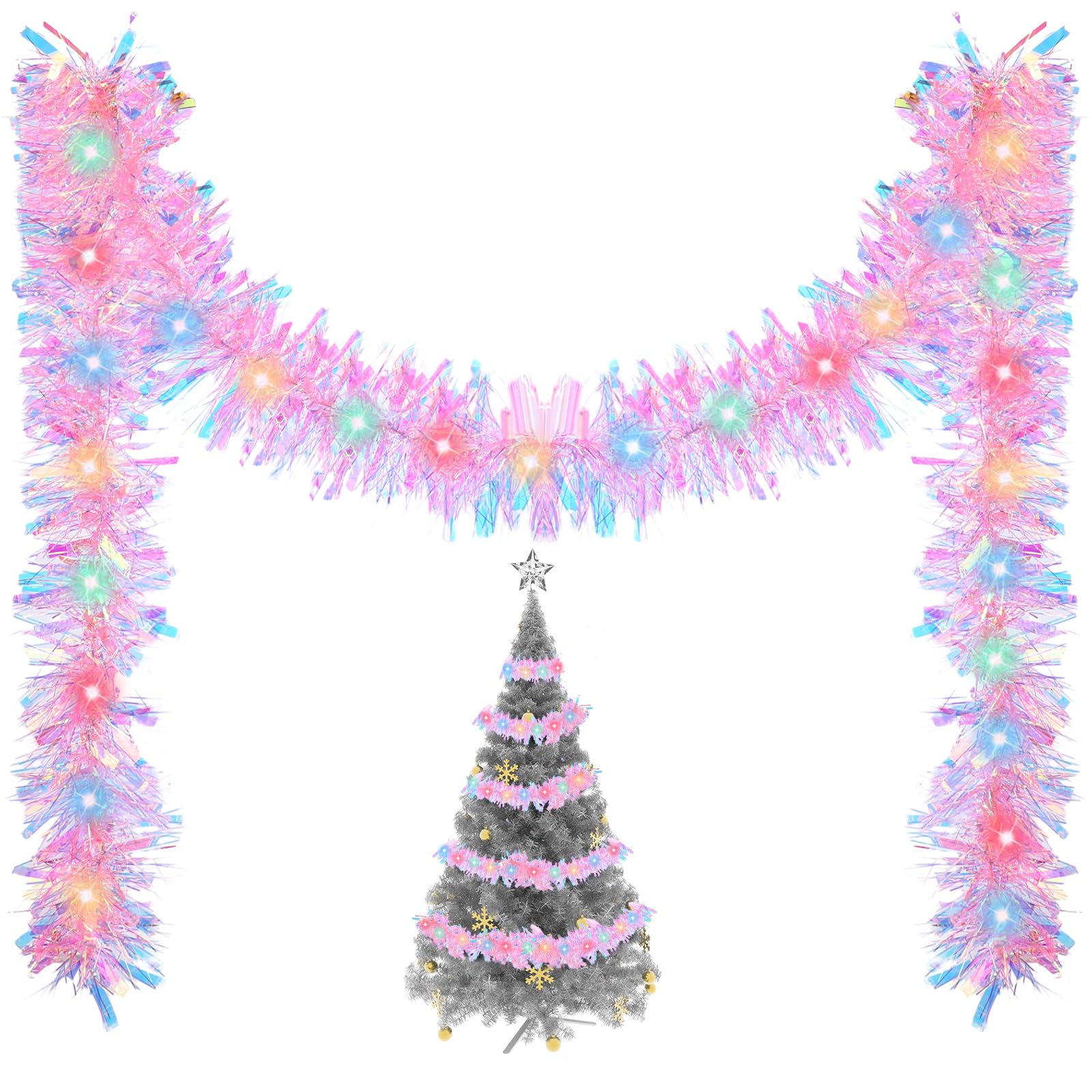 Foto 2 pulgar | Guirnalda Con Diseño De Árbol De Navidad, Diseño Kingdder, Preiluminada, Con Luces, 5 M - Venta Internacional.