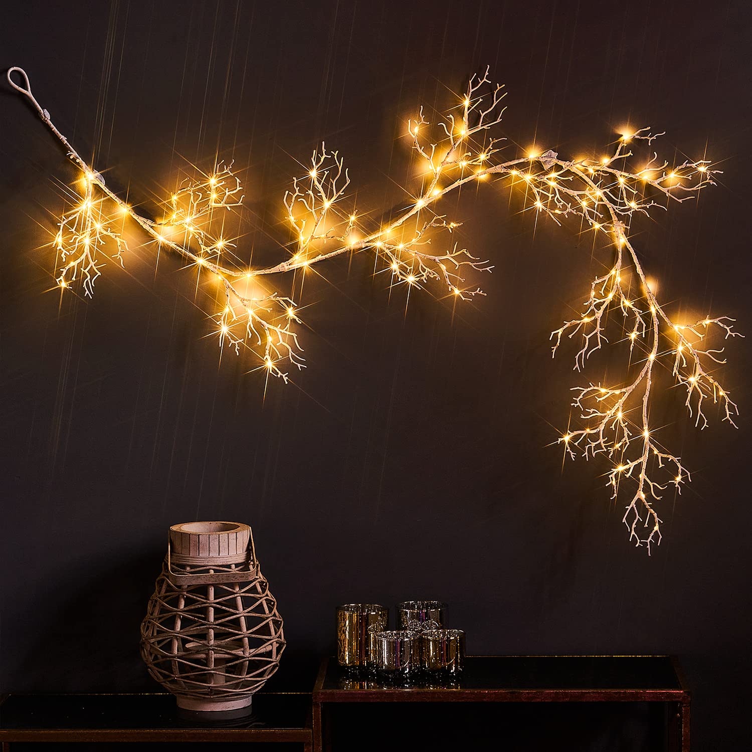 Foto 2 | Guirnalda De Luces Led, Color Blanco, Con Temporizador, 120 Guirnaldas De Luces Led - Venta Internacional.