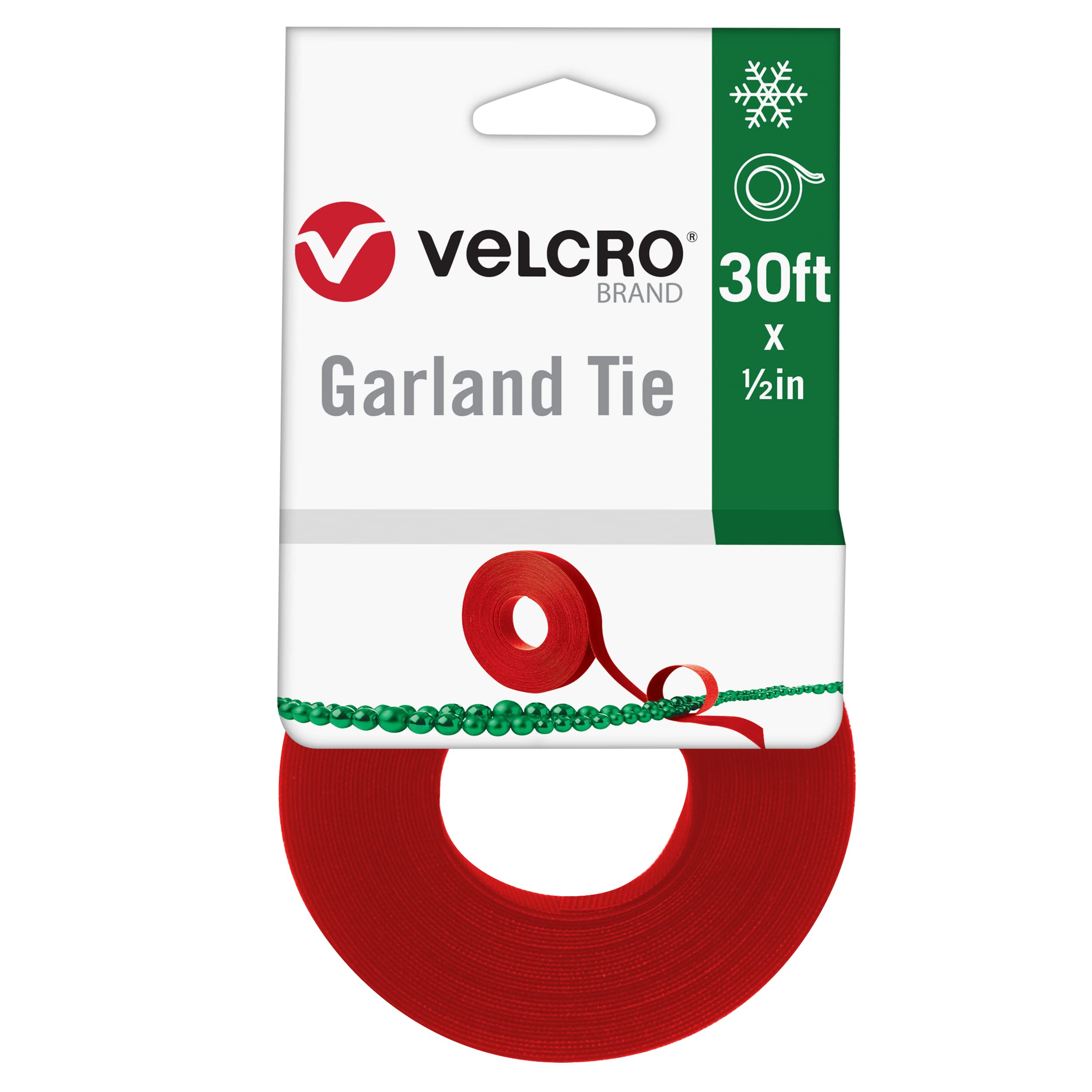Foto 2 pulgar | Corbatas Con Forma De Guirnalda Marca Velcro Holiday, Rollo De 30 Pies, Rojas - Venta Internacional.